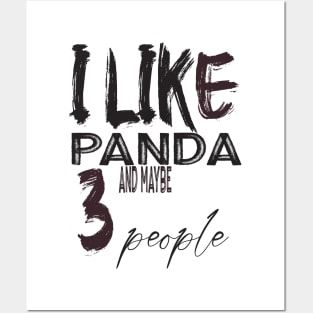 like panda and maybe 3 people Posters and Art